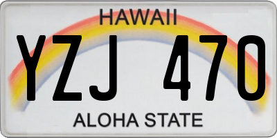 HI license plate YZJ470