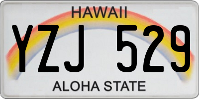 HI license plate YZJ529