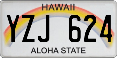 HI license plate YZJ624