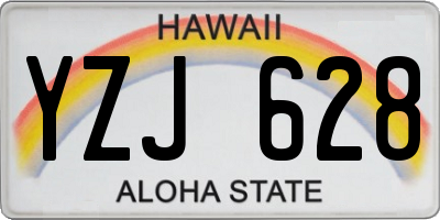 HI license plate YZJ628