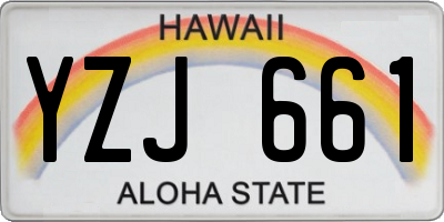 HI license plate YZJ661