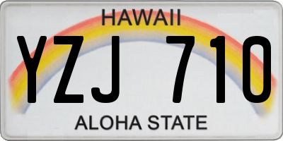 HI license plate YZJ710