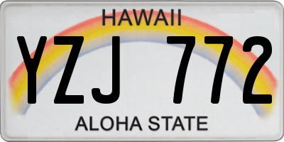 HI license plate YZJ772