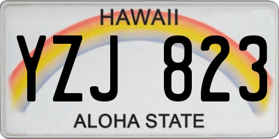 HI license plate YZJ823