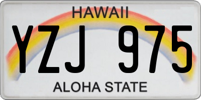 HI license plate YZJ975