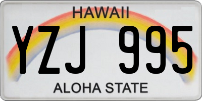 HI license plate YZJ995