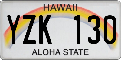 HI license plate YZK130