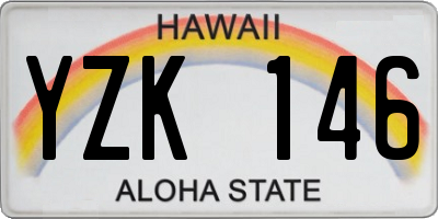 HI license plate YZK146