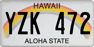 HI license plate YZK472