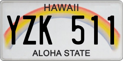 HI license plate YZK511