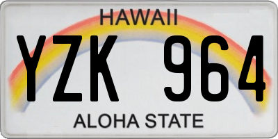HI license plate YZK964