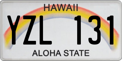 HI license plate YZL131