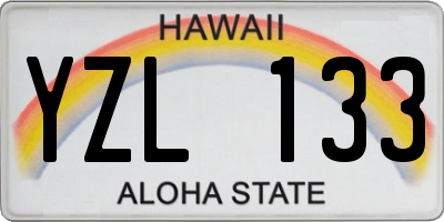 HI license plate YZL133