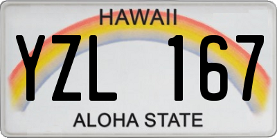 HI license plate YZL167