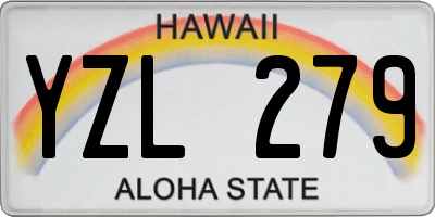 HI license plate YZL279