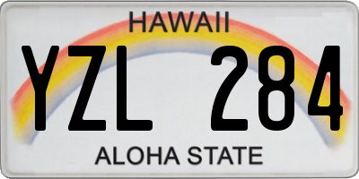 HI license plate YZL284