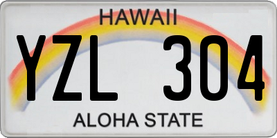 HI license plate YZL304