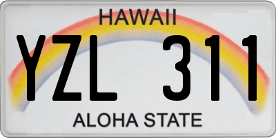 HI license plate YZL311