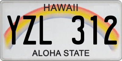 HI license plate YZL312