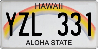 HI license plate YZL331