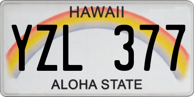 HI license plate YZL377