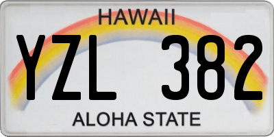 HI license plate YZL382