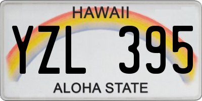 HI license plate YZL395