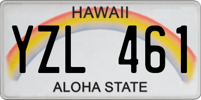 HI license plate YZL461
