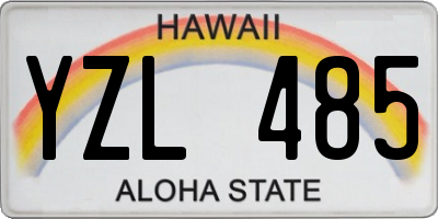 HI license plate YZL485