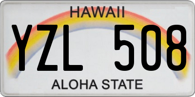 HI license plate YZL508