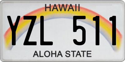 HI license plate YZL511