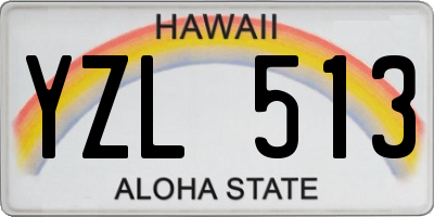 HI license plate YZL513