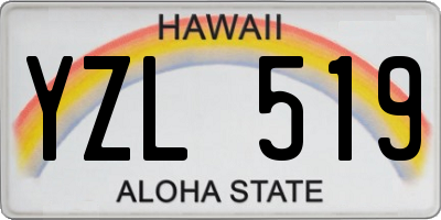 HI license plate YZL519