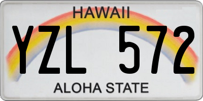 HI license plate YZL572