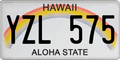 HI license plate YZL575