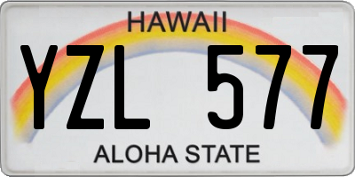HI license plate YZL577