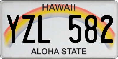 HI license plate YZL582