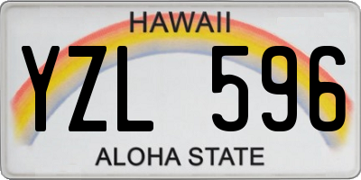 HI license plate YZL596