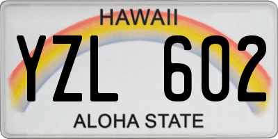 HI license plate YZL602