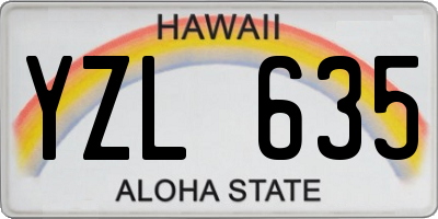 HI license plate YZL635