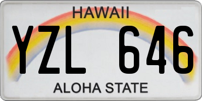 HI license plate YZL646