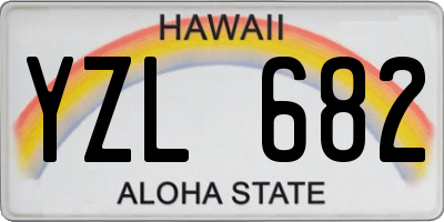 HI license plate YZL682