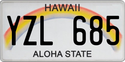 HI license plate YZL685