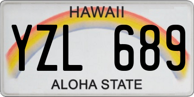 HI license plate YZL689