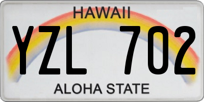 HI license plate YZL702
