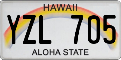 HI license plate YZL705