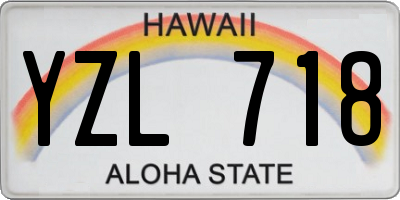 HI license plate YZL718