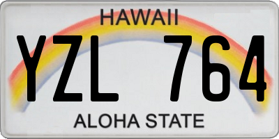 HI license plate YZL764
