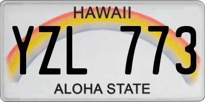 HI license plate YZL773