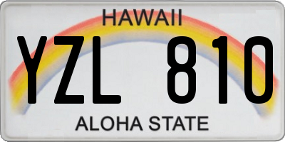 HI license plate YZL810
